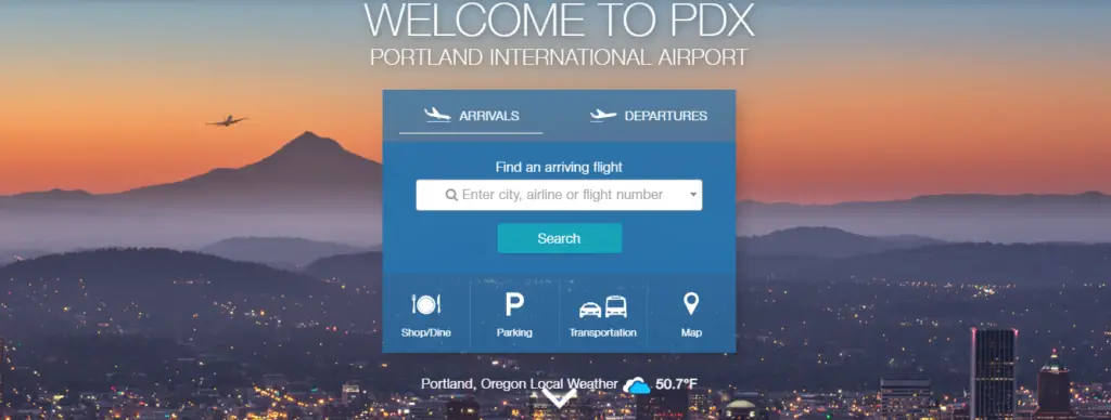 Biggest airport in Oregon - PDX